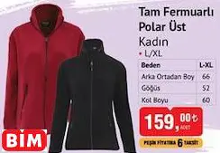 TAM FERMUARLI POLAR ÜST KADIN